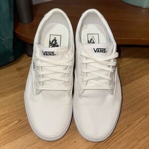 White Lace up Vans